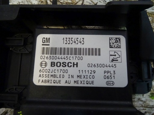 OPEL ASTRA J module PDC 13354543