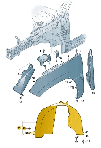 565809957F - КОЛІСНА АРКА ПЕРЕДНЯ ЛІВА SKODA KODIAQ ОРИГ