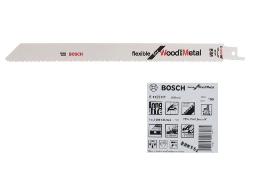 ПИЛЬНОЕ ПОЛОТНО BOSCH RECIMER S1122HF 100 ШТ.