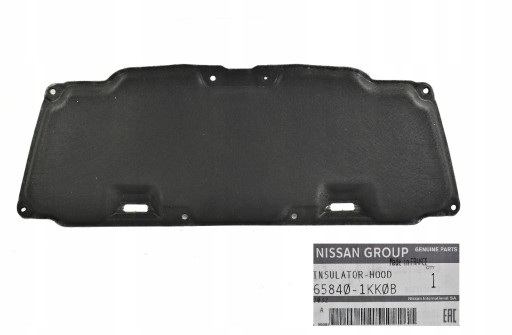 658401KK0B - OE NISSAN СОФИТ ЗВУКОИЗОЛЯЦИЯ КАПОТА JUKE ОРИГИНАЛ