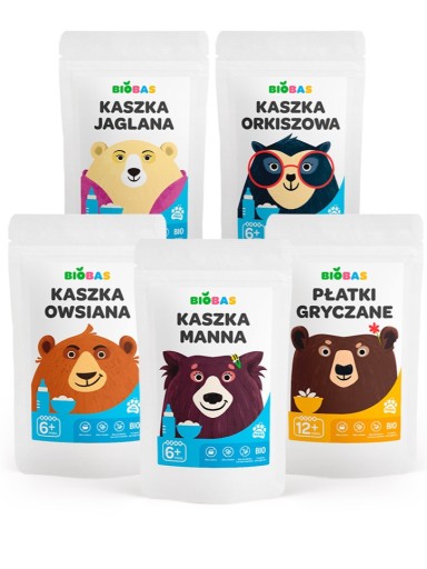 Каша Безмолочна Набір Каші + Пластівці Гречані Біобас 1000 г