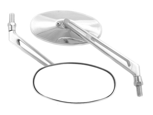 LU-085 - ДЗЕРКАЛА ХРОМ МЕТАЛ CHOPPER DRAG HARLEY КЛАСИКА