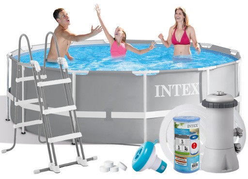 Круглий каркасний басейн Intex 366 х 366 см