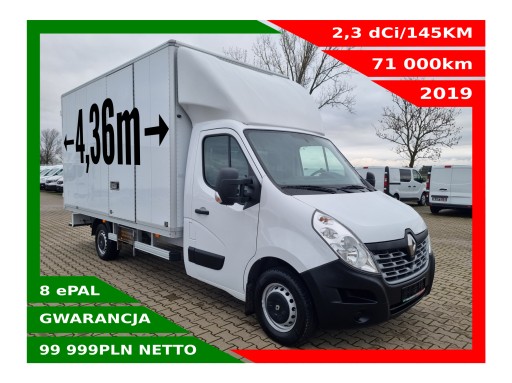 RENAULT MASTER KONTENER 2,3dCi/145KM 8ePAL DUŻA NAWIGACJA KLIMATYZACJA