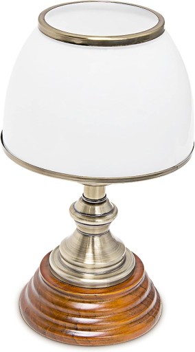 Lampka Nocna Stołowa Szklany Klosz E14 Klasyczna