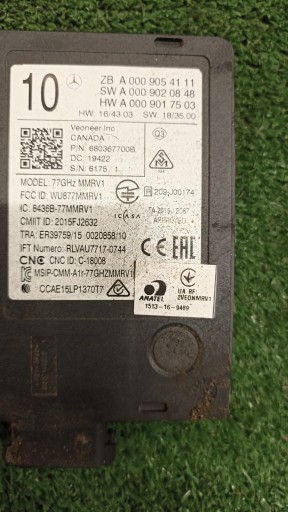 MERCEDES W205 Sensor ASYSTENT A0009054111
