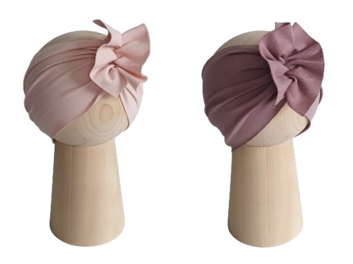 2x, Čelenka na hlavu Turban , Poloturban 44-47cm