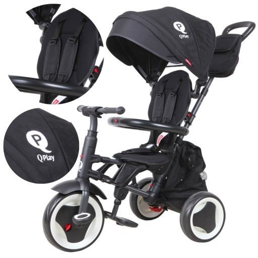 Триколісний велосипед Qplay Rito Plus Black