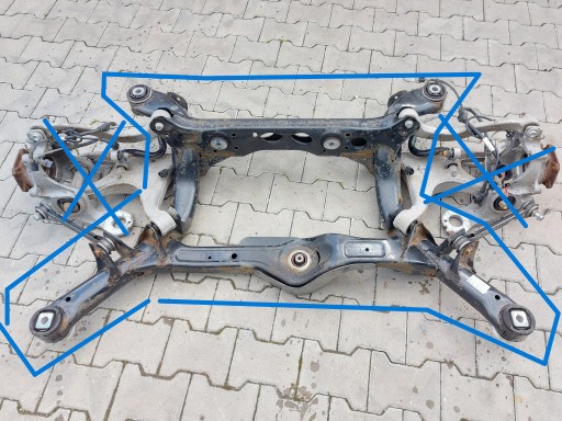 Macan Turbo II subframe sider axle beam axle beam rear part rear 2.9tfsi 95b505235f