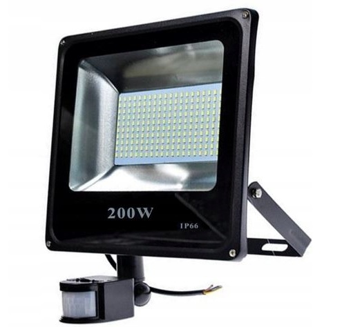 МОЩНЫЙ ГАЛОГЕННЫЙ СВЕТОДИОДНЫЙ ПРОЖЕКТОР С ДАТЧИКОМ 200 ВТ