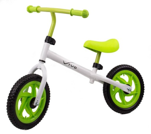 Odrážadlo drevené zeleno-biele detské odrážadlo Vivo kolesá EVA 12