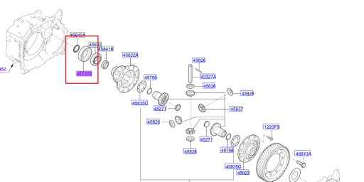 45829-26000 - ПІДШИПНИК ДИФЕРЕНЦІАЛА KIA SPORTAGE / CEED