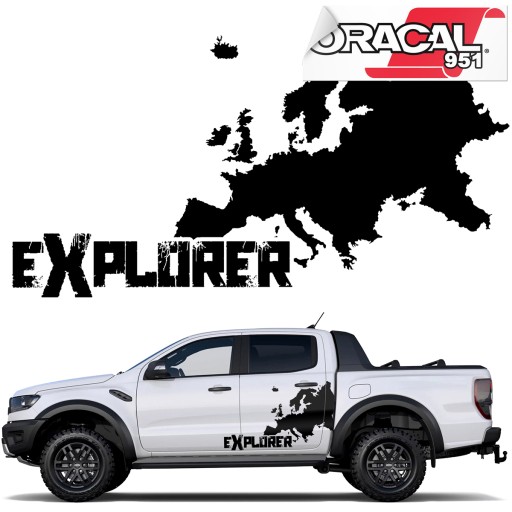 2X наклейка Европа проводник карта Jeep Terrain 78x44