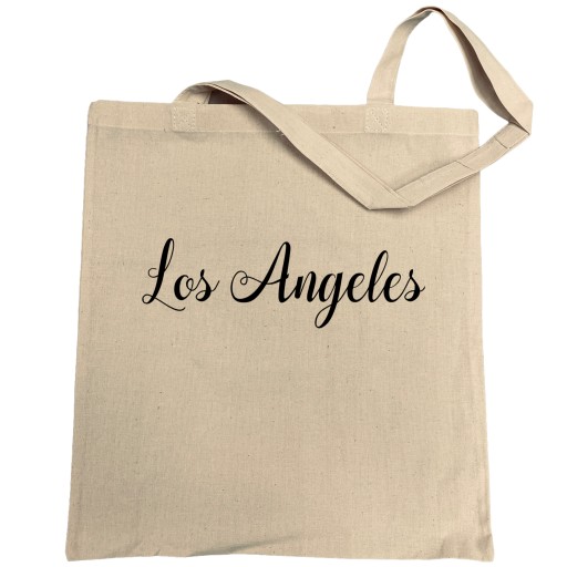 Nákupná taška s potlačou nápisu Los Angeles