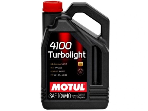 МОТОРНОЕ МАСЛО 10W-40 4100 MOTUL TURBOLIGHT 5L