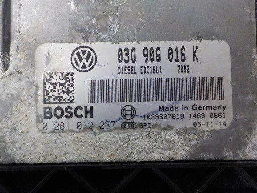 SKODA computer control unit 03G906016K 0281012237