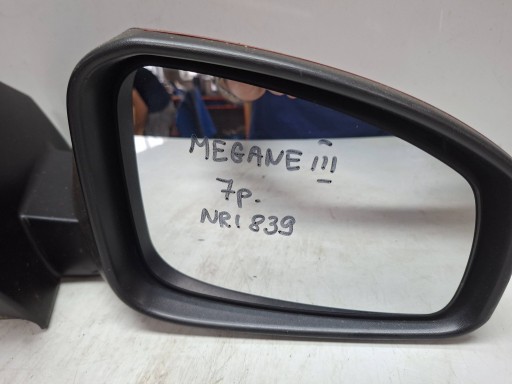 mirror exterior right 7 PIN RENAULT MEGANE III 2009