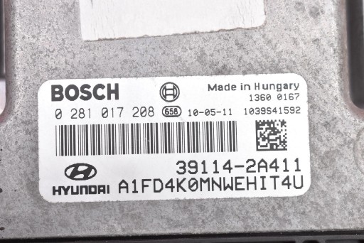 Centralina computer Motore 39114-2A411 HYUNDAI I30 1 e FD 1.6 CRDI 90 KM