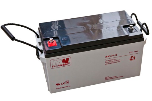 Аккумулятор agm 12в/70ач mwl 70-12, размеры 350х166х180мм