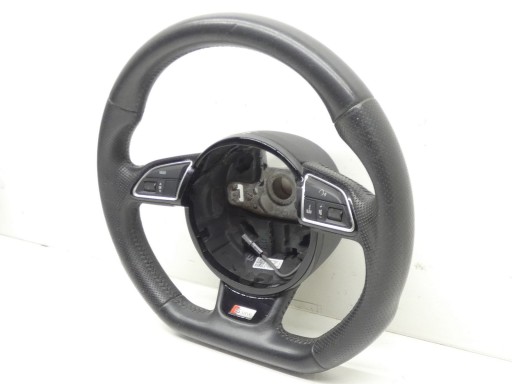 lenkrad Leder SKORZANA MULTI MULTIFUNKCJA SCIETA AUDI A5 8T LIFT S-LINE