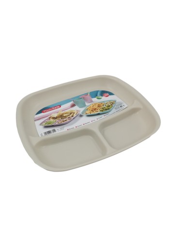 Тарілка Plastik Forte, коричневий пластик