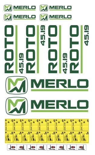 4519 - Набір наклейок MERLO ROTO 45.19 наклейка напис