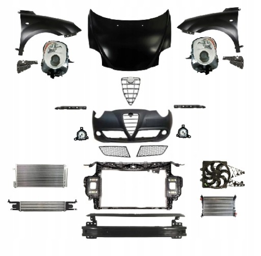 ALFA ROMEO MITO 955 2008+ ПОЛНЫЙ ПЕРЕДНИЙ КАПОТ