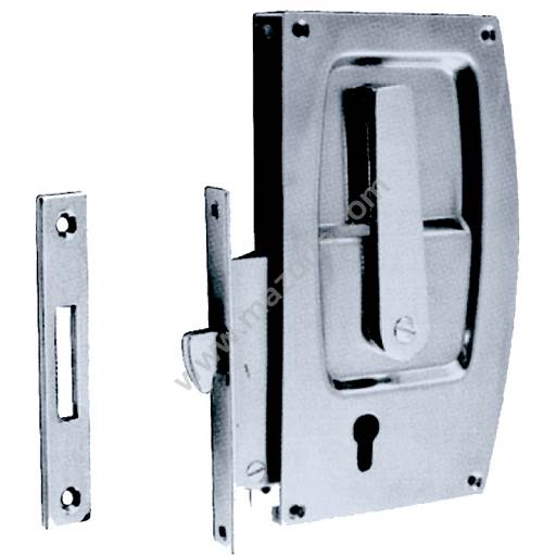 6804081 - ЗАМОК ДЛЯ ДВЕРИ 70X75 ММ, С КЛЮЧОМ, НЕРЖАВЕЮЩ.