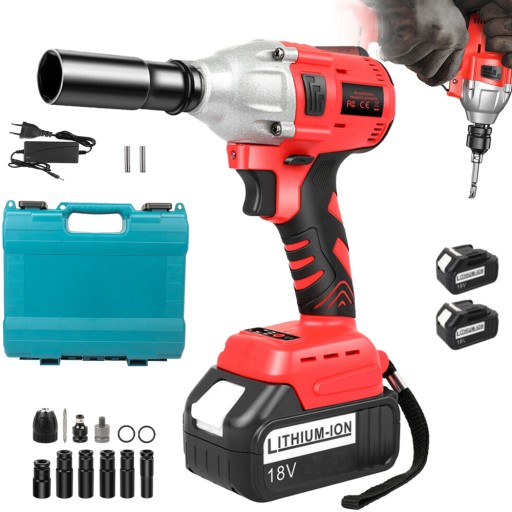 УДАРНИЙ КЛЮЧ Безщітковий двигун АКУМУЛЯТОРНИЙ КЛЮЧ 2 БАТАРЕЇ 650NM