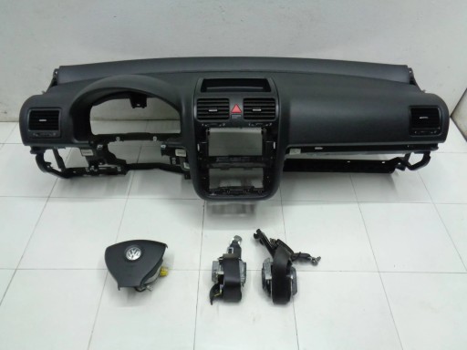 VW GOLF V 5 DASHBOARD CONSOLE AIRBAGS AIRBAG TENSION BELTS ORIGINAL EUROPA 08R