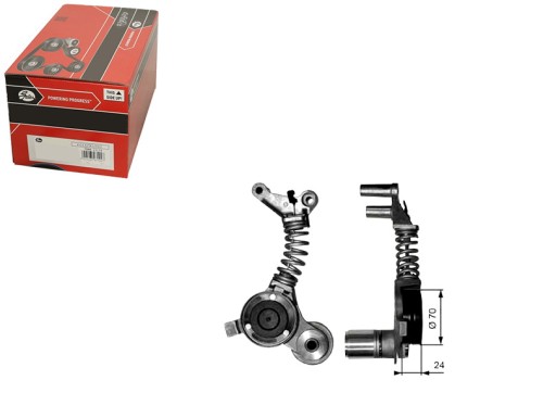 GAT-T38406-ZS1 - Натягувач поліклинового ременя AUDI A4 A6 3.0 11.00