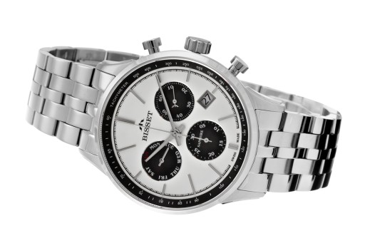 Чоловічий годинник Bisset з браслетом Bsdf60 Silver