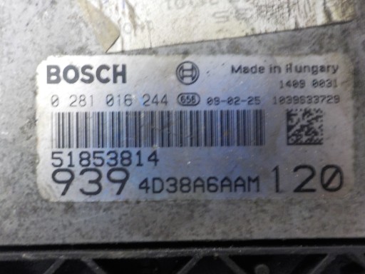 ALFA ROMEO 159 computer control unit 0281016244 51853814
