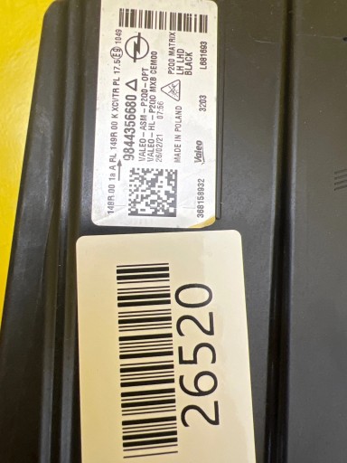 Opel Mokka B II 2 light front left Full Led Matrix 9844356680