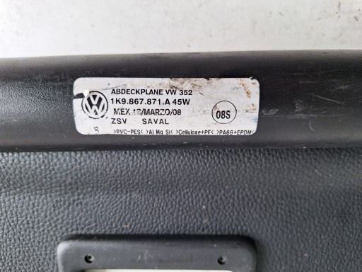 VOLKSWAGEN GOLF V GOLF VI 05-13 blinds boot