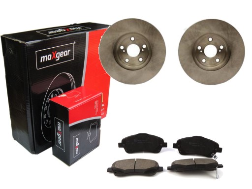 Диски + колодки MAXGEAR передня TOYOTA AVENSIS T25