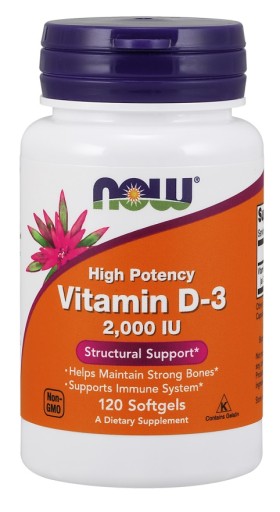 БАД Now Foods Vitamin D-3 120 капсул