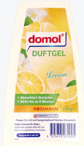 Domol Gélový osviežovač vzduchu, citrón 150 g