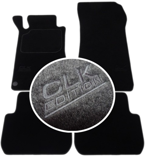 Mercedes CLK W209 класичні килимки + вишивка CH2