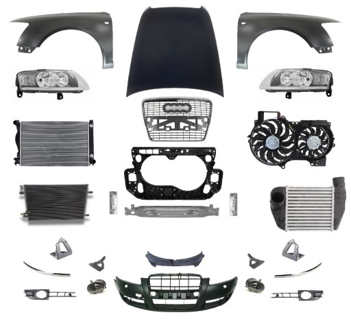 4F0941003A, 4F0941004A - AUDI A6 C6 04-08 ФОНАРЬ ПЕРЕДНЕГО КАПОТА КРЫЛА БАМПЕРА