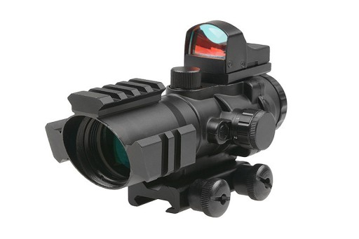 Puškohľad THETA Optics Rhino 4X32 s kolimátorom Micro koľajnica RIS 22mm mil-dot