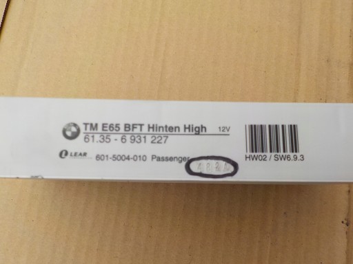 Module Portière Droite Avant bmw e65 6931227