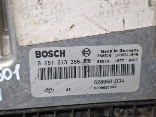 control unit of the engine 0281013366 8200601334 8200631560 RENAULT 1.9 DCI