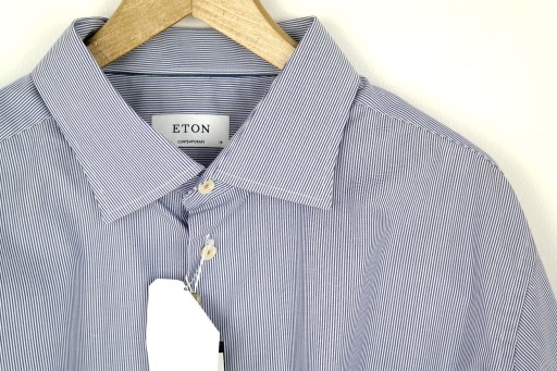 ETON Pánska košeľa modré prúžky KET03 (XXXL)