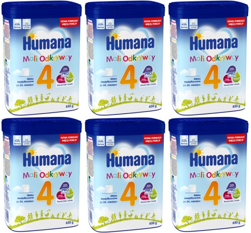 Модифіковане молоко після 24 місяців Хумана 4 6 х 650 г