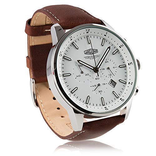 Часы Jaguar Heritage, белый / коричневый