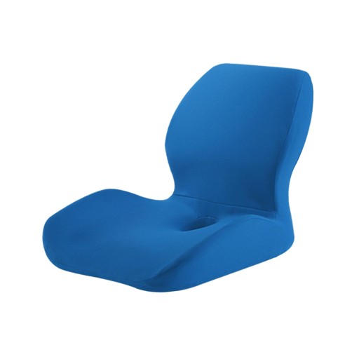 Poduszki na krzesła z pianki memory do domu w kolorze niebieskim