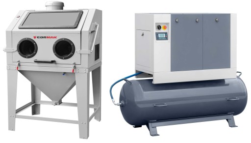 350 Л ПІСКОСТРУЙНА МАШИНА ВЕРХНИЙ ОТВОР ДЛЯ ПРОФІЛІВ ГВИНТОВИЙ КОМПРЕСОР 7,5 кВт 500 Л ЦИЛІНДР