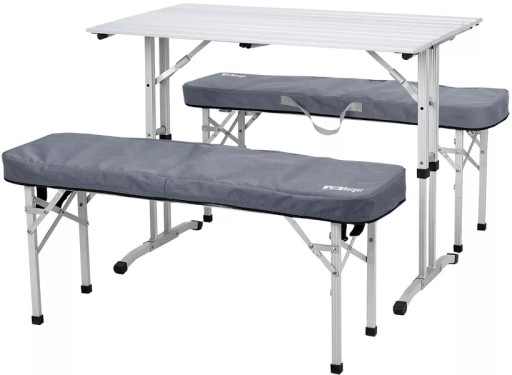 714370 - ТУРИСТИЧНИЙ СКЛАДАНИЙ СТІЛ BERGER + 2 ЛАВКИ