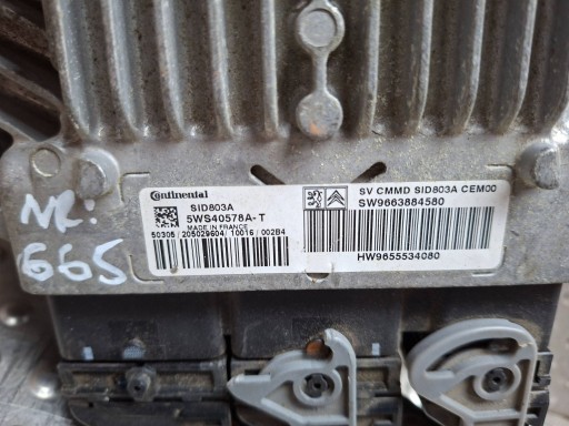 control unit of the engine 9663884580 9655534080 5WS40578A-T PEUGEOT CITROEN 2.0 HDI